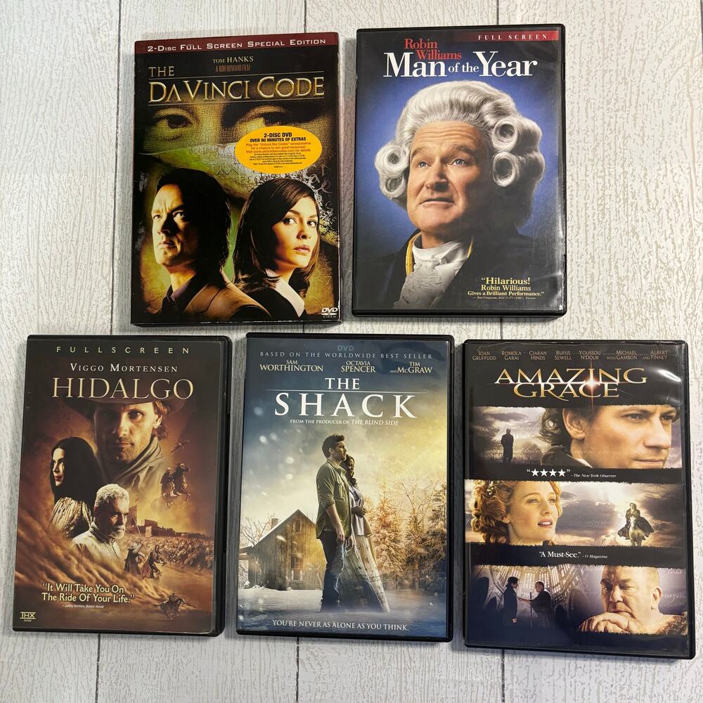 DVD Lot 5 Movies Da Vinci Code Hidalgo Amazing Grace